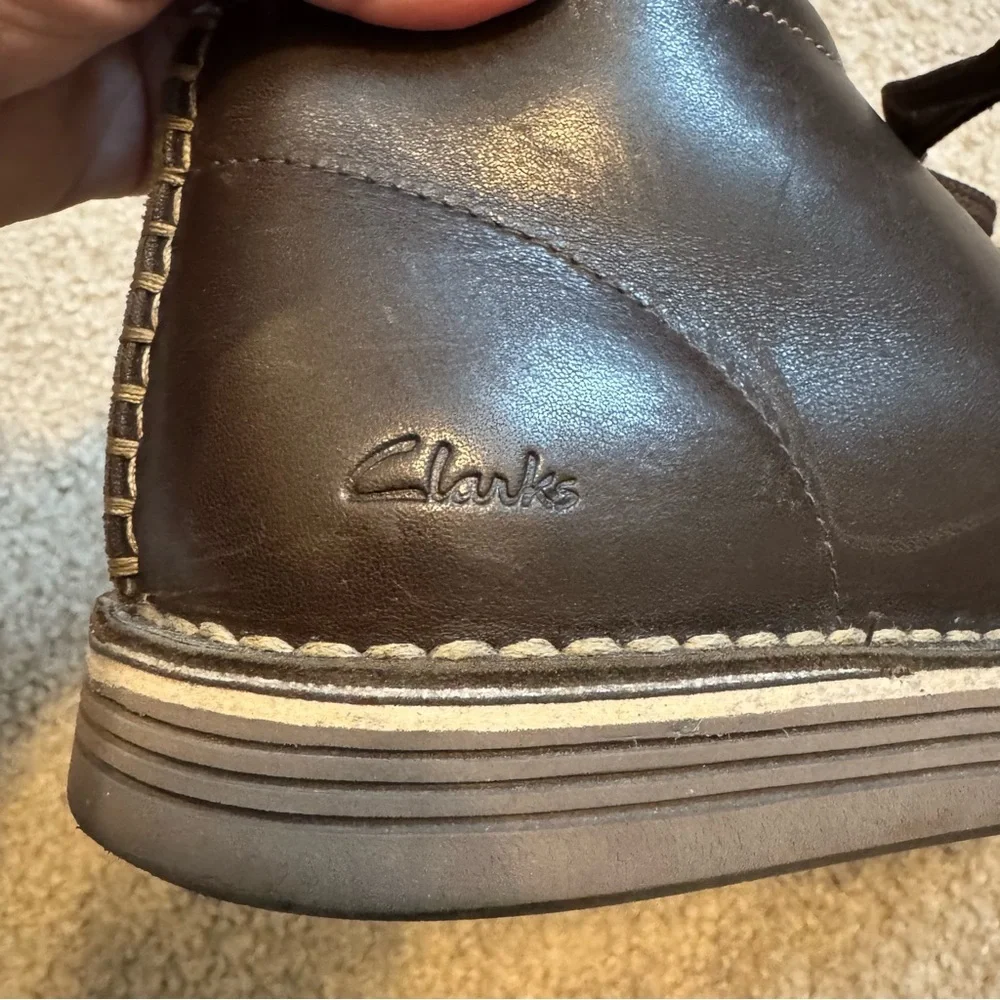Clarks Men's Forge Stride Brown Leather‎ Chukka Boots Size 10M